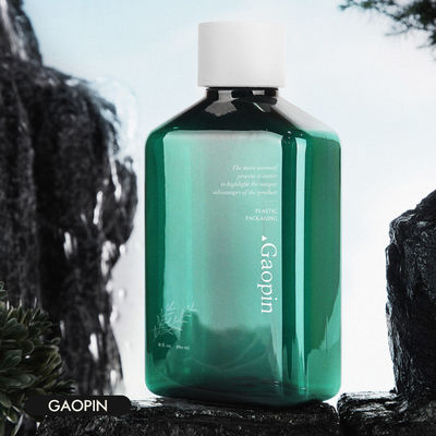 लक्जरी शैम्पू और कंडीशनर बोतल पारदर्शी पीईटी शावर जेल पैकेजिंग 400 मिलीलीटर पीसीआर टोनर कंटेनर