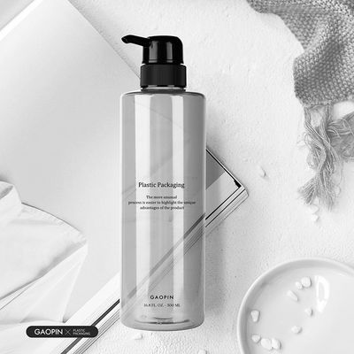 500 мл индивидуальные роскошные ПЭТ пластиковые контейнеры для лосьона для мытья тела прозрачные бутылки шампуня