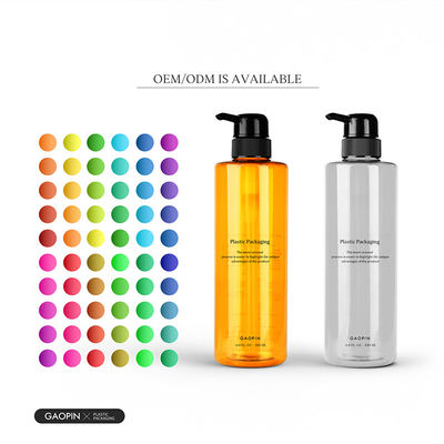 500 мл индивидуальные роскошные ПЭТ пластиковые контейнеры для лосьона для мытья тела прозрачные бутылки шампуня