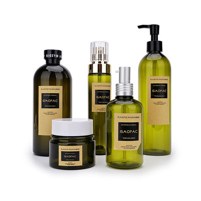 PETG Yeşil Kozmetik Plastik Şişe Krem Kavanoz 50g 100ml 120ml 150ml 200ml