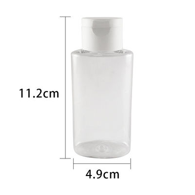 Şeffaf Kapaklı Kozmetik Plastik Şişeler Boş El Dezenfektanı Jel Şişeler 60ml 100ml