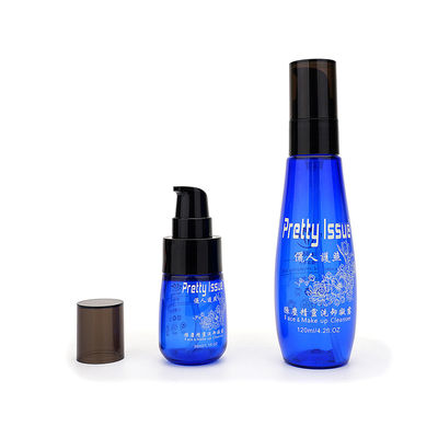 Geri Dönüştürülebilir Boş Plastik Cilt Bakımı Pompa Şişesi 30ml 120ml Mavi Renk