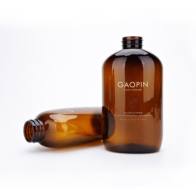 एम्बर पीईटी बोतल 340ml 520ml पैकेजिंग शावर जेल प्लास्टिक शैंपू की बोतलें