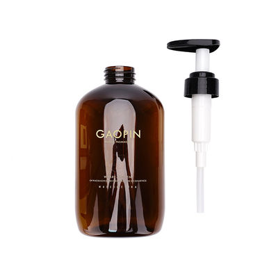 एम्बर पीईटी बोतल 340ml 520ml पैकेजिंग शावर जेल प्लास्टिक शैंपू की बोतलें