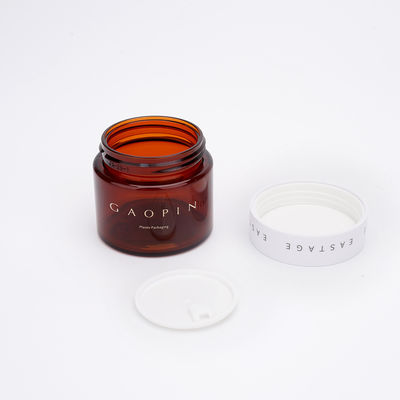 SGS Amber Kozmetik Plastik Şişeler 100ml 80ml PET Toner Losyon Şişesi Pompalı