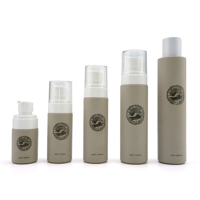 एसजीएस ग्रे एचडीपीई प्लास्टिक लोशन बोतल 120 मिली 200 मिली 50 मिली 75 मिली लेबलिंग सरफेस हैंडलिंग: