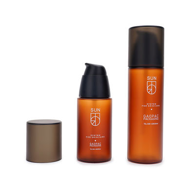 Imballaggio glassato di Amber Pet Plastic Bottles 30ml 100ml 120ml Skincare