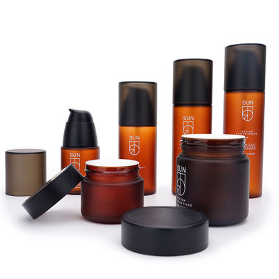 Imballaggio glassato di Amber Pet Plastic Bottles 30ml 100ml 120ml Skincare