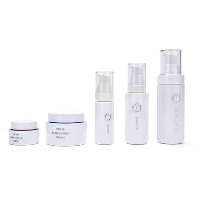 Bottiglia di plastica bianca Skincare della lozione di PETG che imballa i barattoli cosmetici di 15g 20g