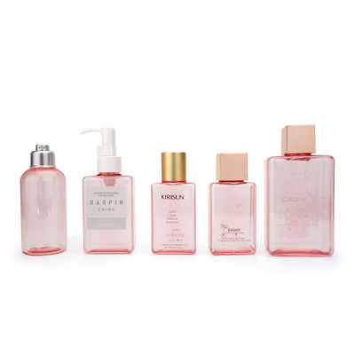 Botellas plásticas PETG del champú del rosa 150ml/botellas de la loción de la esencia del ANIMAL DOMÉSTICO