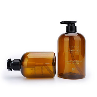 Bottiglia vuota di Amber Pump Bottles 400ML 760ML del lavaggio di plastica della mano