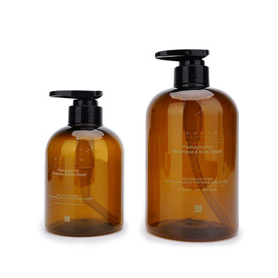 Bottiglia vuota di Amber Pump Bottles 400ML 760ML del lavaggio di plastica della mano