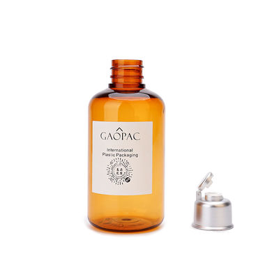 180 ml bursztynowych plastikowych butelek szamponu / butelki z tonerem kosmetycznym z klapką