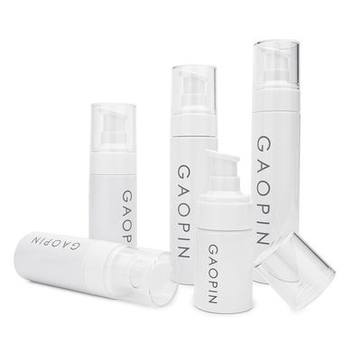 bouteille blanche de lotion de plastique de jet de pompe de lotion d'ANIMAL FAMILIER de 30ml 50ml 60ml 80ml 100ml