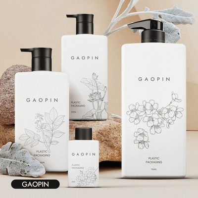 60ml 300ml 350ml 750ml Beyaz Özel renk Beyaz HDPE plastik pompalı şampuan losyon şişeleri