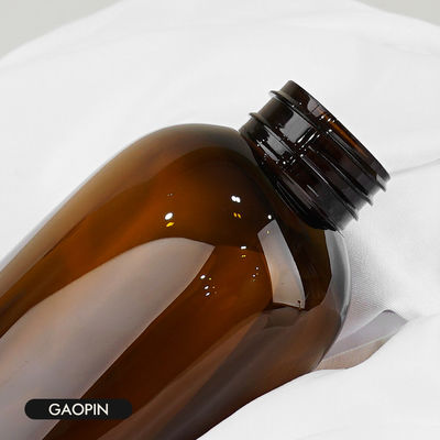 10.14oz 13.52oz Yuvarlak Düz Plastik Şampuan Şişeleri Kahverengi Çevre Dostu