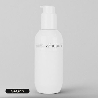 ขวดแชมพูพลาสติก 6.087oz ปลอกอลูมิเนียมปั๊มร้อน