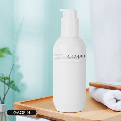 ขวดแชมพูพลาสติก 6.087oz ปลอกอลูมิเนียมปั๊มร้อน